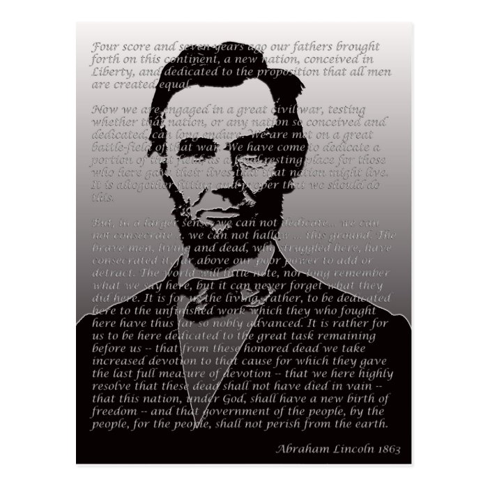 Abraham Lincoln Gettysburg Address Postcards