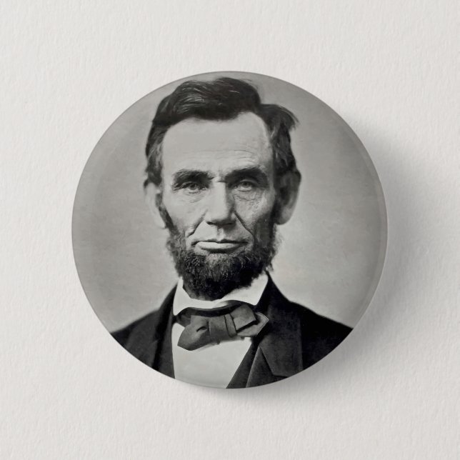 Abraham Lincoln Gettysburg Portrait Button (Front)