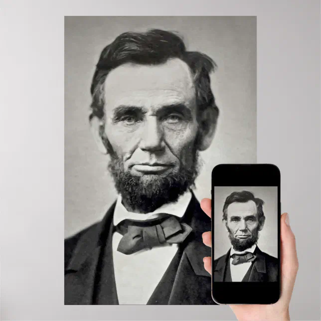 Abraham Lincoln Gettysburg Portrait Poster | Zazzle