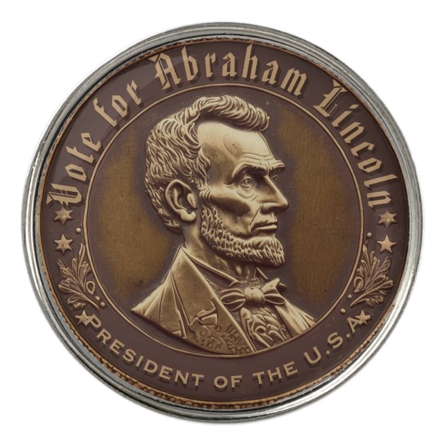 Abraham Lincoln  Golf Ball Marker (Front)