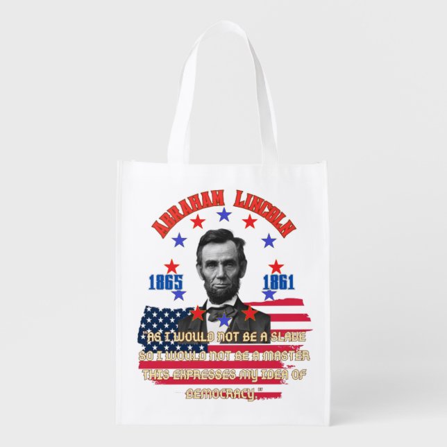 Abraham Lincoln Grocery Bag (Front)