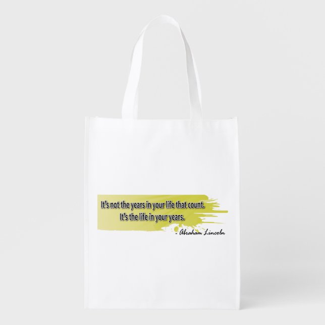 Abraham Lincoln Grocery Bag (Front)