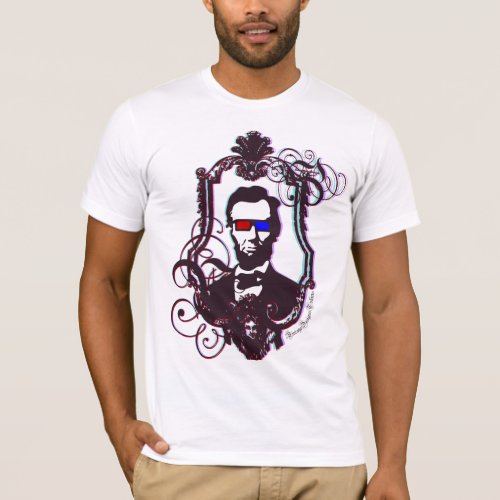 Abraham Lincoln in 3D Glasses T_Shirt