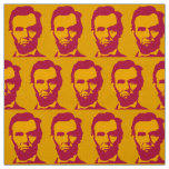 Abraham Lincoln in Pop Art Orange &amp; Red Fabric