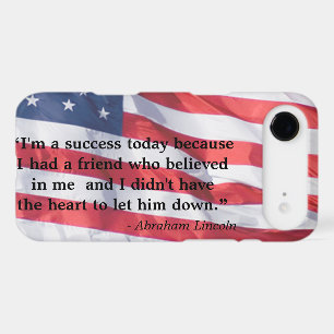 Abraham Lincoln Inspirational Friend Quote US Flag iPhone 17 Air Case