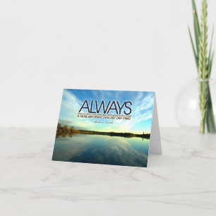 Abraham Lincoln Inspirational Quote "Always" Letterpress Thank You Card