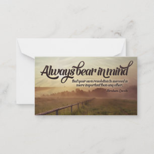 Abraham Lincoln Inspirational Quote "Always" Note Card