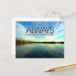 Abraham Lincoln Inspirational Quote "Always" Postcard