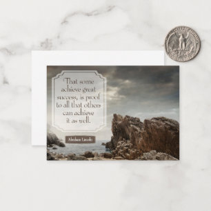 Abraham Lincoln Inspirational Quote "Success" Note Card