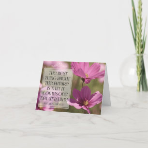 Abraham Lincoln Inspirational Quote "The future" Letterpress Thank You Card