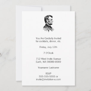 Abraham Lincoln Invitation
