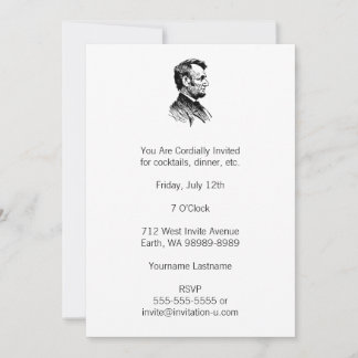 Abraham Lincoln Invitation