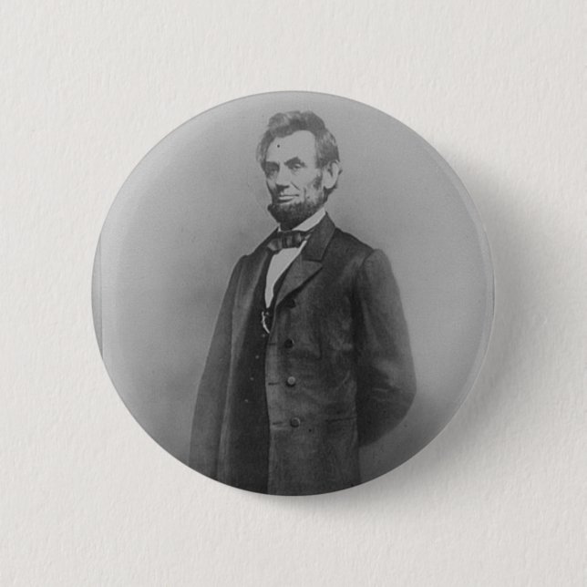 Abraham Lincoln, January 1864 Pinback Button (Front)