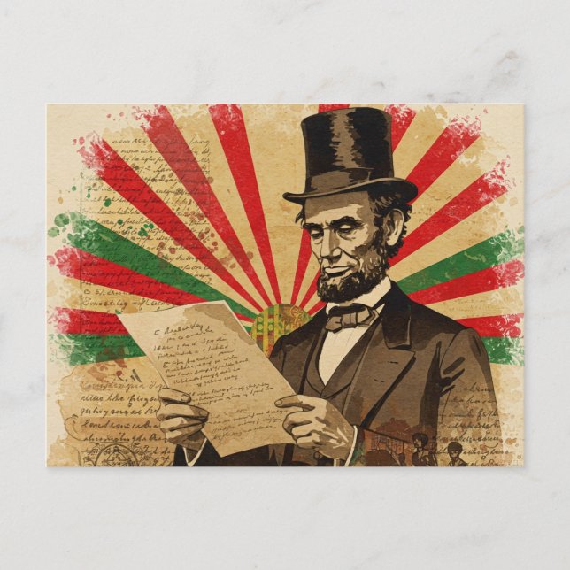 Abraham Lincoln Juneteenth Postcard (Front)