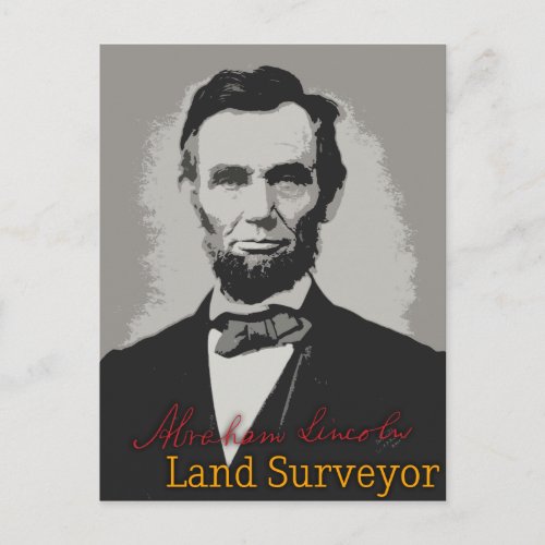 Abraham Lincoln Land Surveyor Postcard