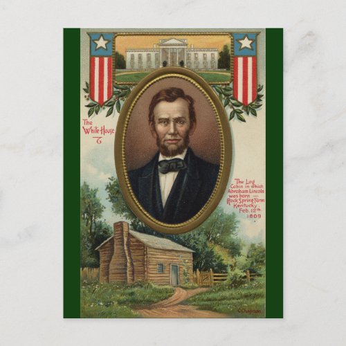 Abraham Lincoln  Log Cabin in Kentucky Postcard