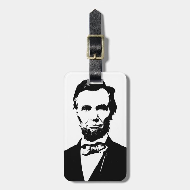 Abraham Lincoln Luggage Tag (Front Vertical)