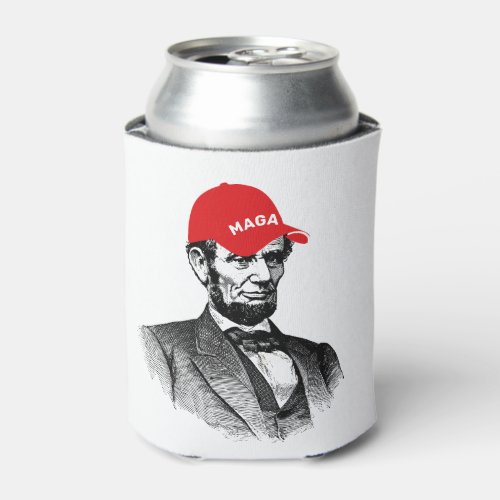 Abraham Lincoln MAGA Can Cooler