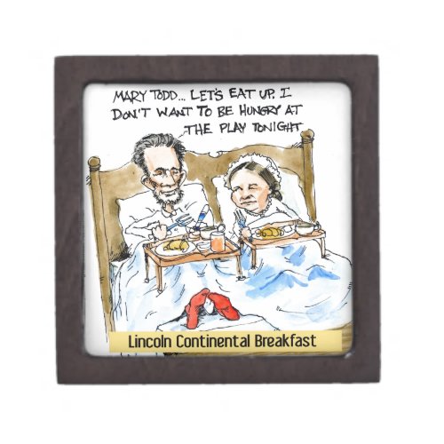 Abraham Lincoln  Mary Todd Breakfast In Bed Jewelry Box