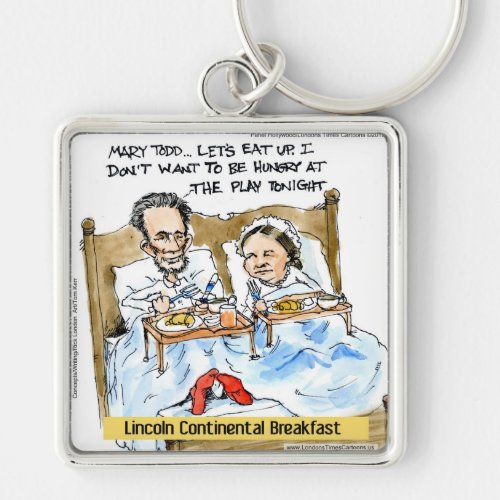Abraham Lincoln  Mary Todd Breakfast In Bed Keychain