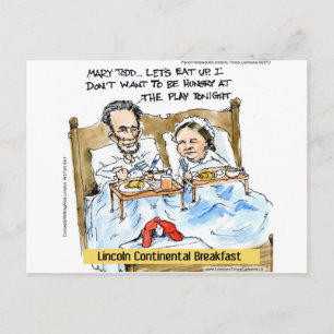 Abraham Lincoln & Mary Todd Breakfast In Bed Postcard