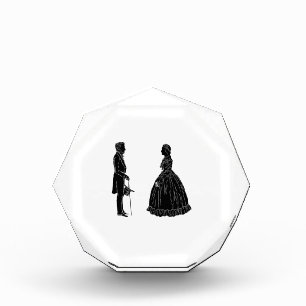 abraham lincoln mary todd lincoln silhouette acrylic award