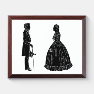 abraham lincoln mary todd lincoln silhouette award plaque