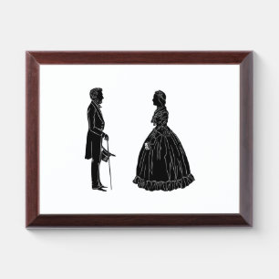 abraham lincoln mary todd lincoln silhouette award plaque