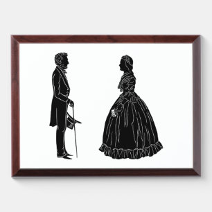 abraham lincoln mary todd lincoln silhouette award plaque