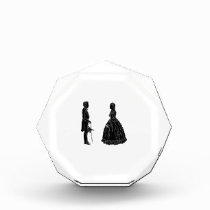 abraham lincoln mary todd lincoln silhouette ballo acrylic award