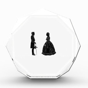 abraham lincoln mary todd lincoln silhouette ballo acrylic award