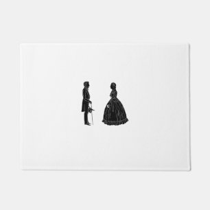 abraham lincoln mary todd lincoln silhouette ballo doormat