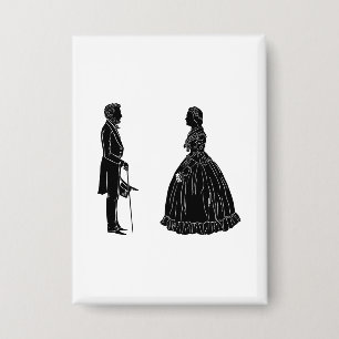 abraham lincoln mary todd lincoln silhouette button