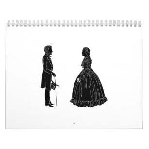 abraham lincoln mary todd lincoln silhouette calendar