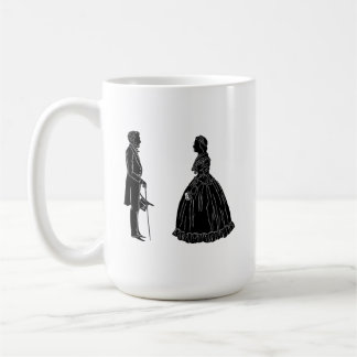 abraham lincoln mary todd lincoln silhouette coffee mug