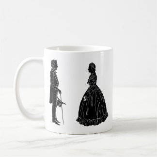 abraham lincoln mary todd lincoln silhouette coffee mug