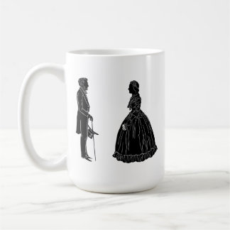 abraham lincoln mary todd lincoln silhouette coffee mug