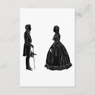 abraham lincoln mary todd lincoln silhouette enclosure card
