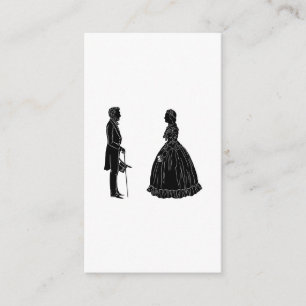 abraham lincoln mary todd lincoln silhouette enclosure card