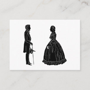 abraham lincoln mary todd lincoln silhouette enclosure card