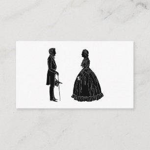 abraham lincoln mary todd lincoln silhouette enclosure card