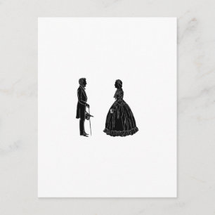 abraham lincoln mary todd lincoln silhouette enclosure card