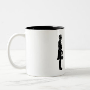 abraham lincoln mary todd lincoln silhouette Two-Tone coffee mug