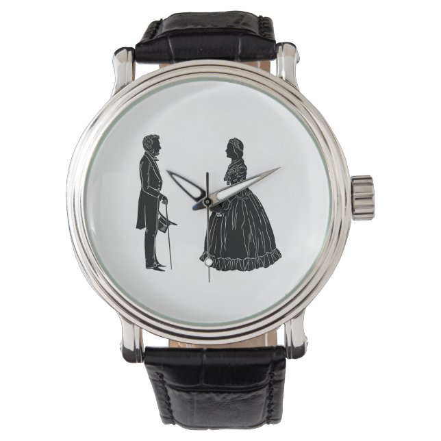 abraham lincoln mary todd lincoln silhouette watch (Front)