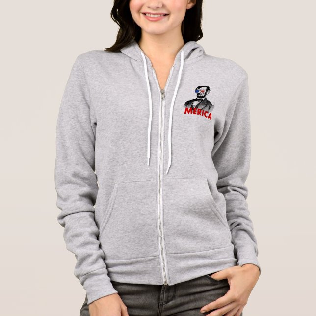 abraham lincoln merica hoodie (Front)