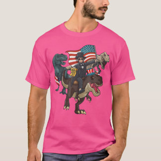 Abraham Lincoln Merica T Rex 4Th Of July Usa Fla T-Shirt