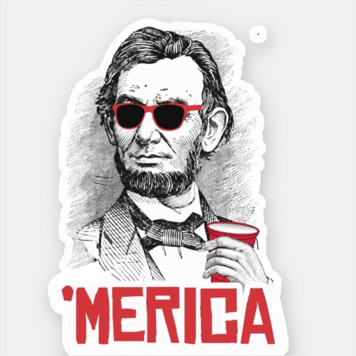 Abraham Lincoln Merican Party Sticker