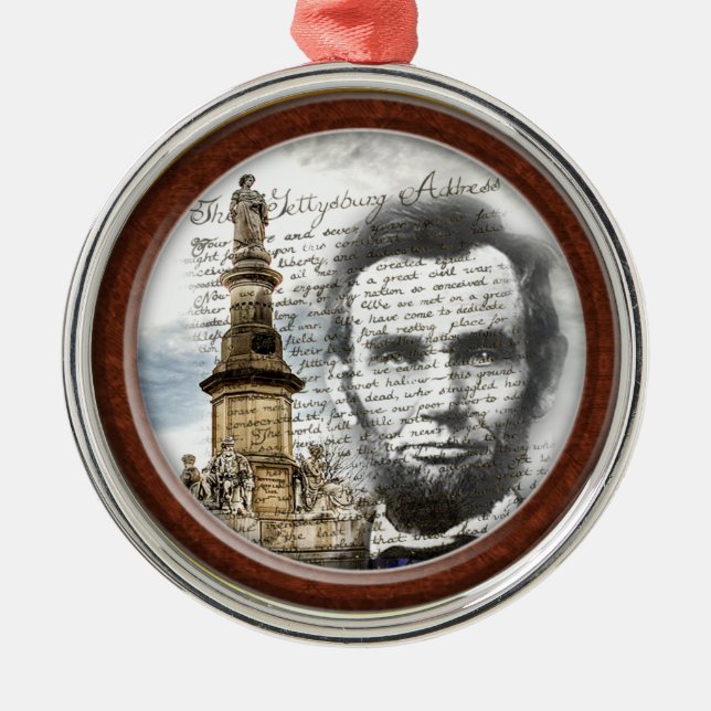 Abraham Lincoln Metal Ornament (Front)