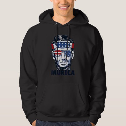 Abraham Lincoln Murica Usa 4th Of July Patriotic Hoodie