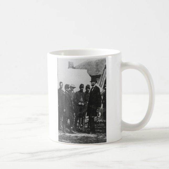 Abraham Lincoln on Battlefield at Antietam Coffee Mug (Right)